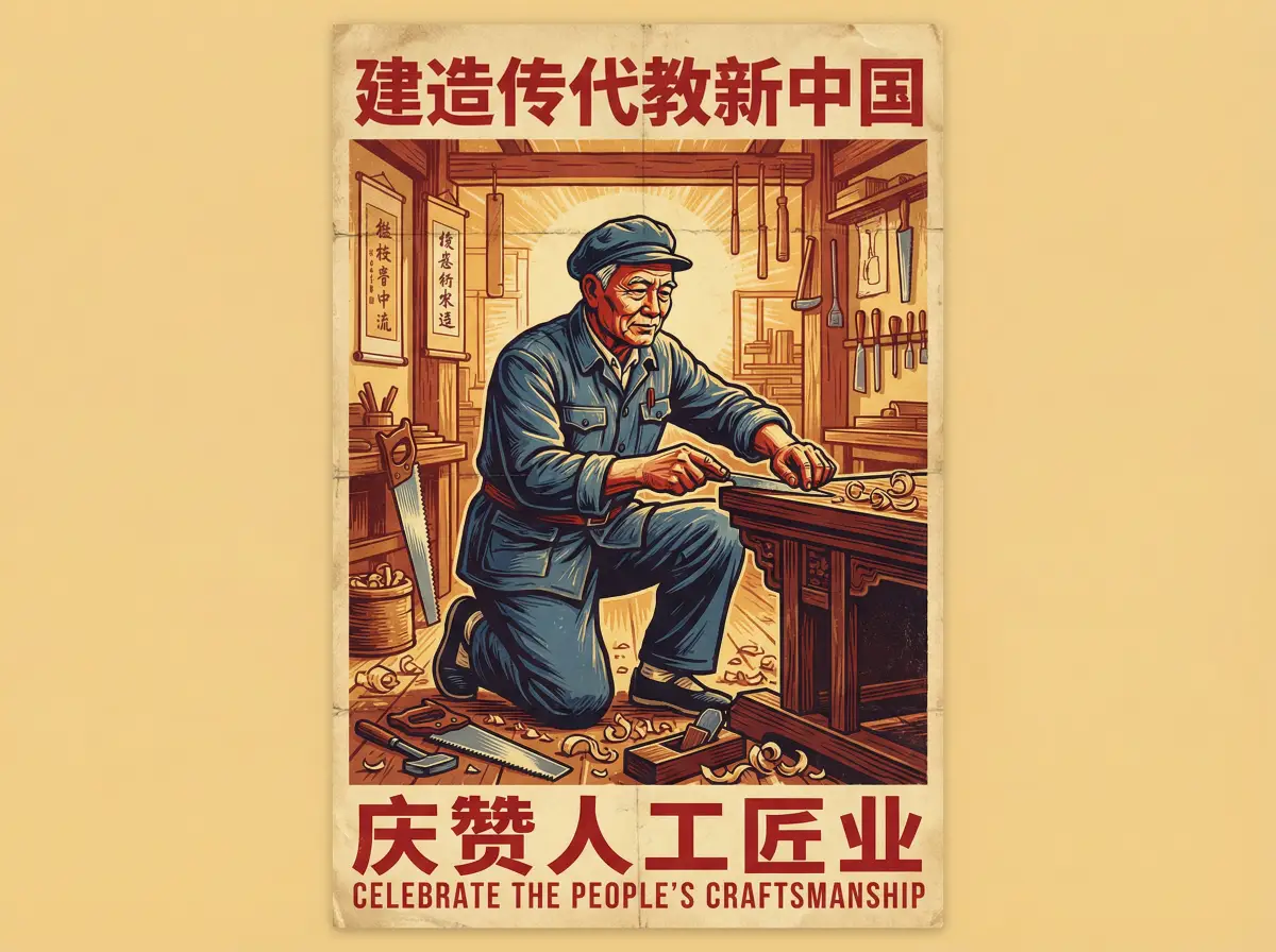 木工匠人精心雕琢 - 51黑料 工匠风采